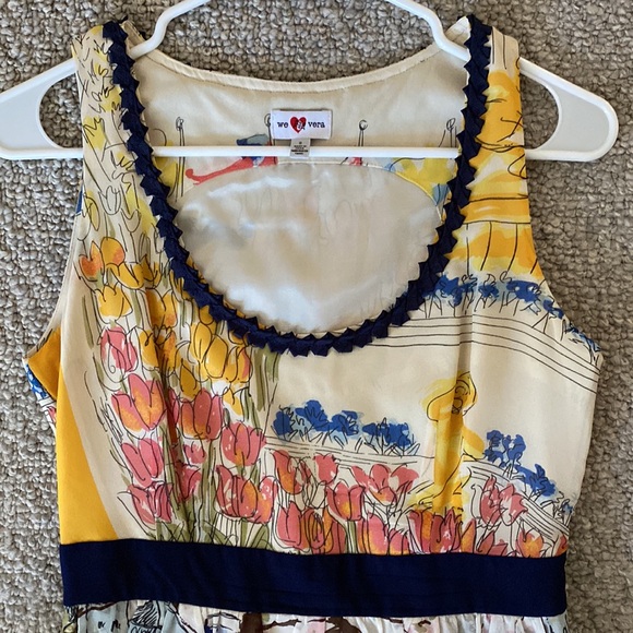 Anthropologie We Love Vera NYC Watercolor 100% Silk Sleeveless Dress Size 2 - Picture 3 of 15